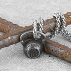 Dumbbell Stainless Steel Pendant Necklace