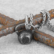 Dumbbell Stainless Steel Pendant Necklace