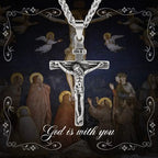 Jesus Cross Gold Pendant Necklace