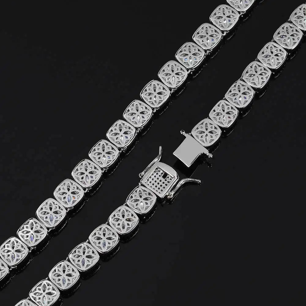 Iced Out Tennis Bracelet Stainless Steel 10/12MM