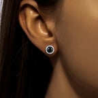 Iced Out Black Diamond Earrings — 925 Silver
