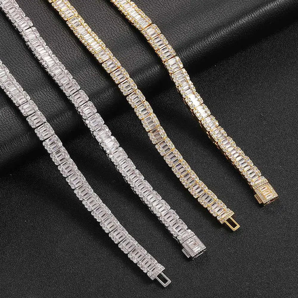 Stainless Steel Tennis Cuban Chain Necklace 8MM