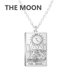 LIKGREAT Tarot Card Necklace Major Arcana Tarots Stainless Steel Necklaces Divination Jewelry Birthday Gift for Women