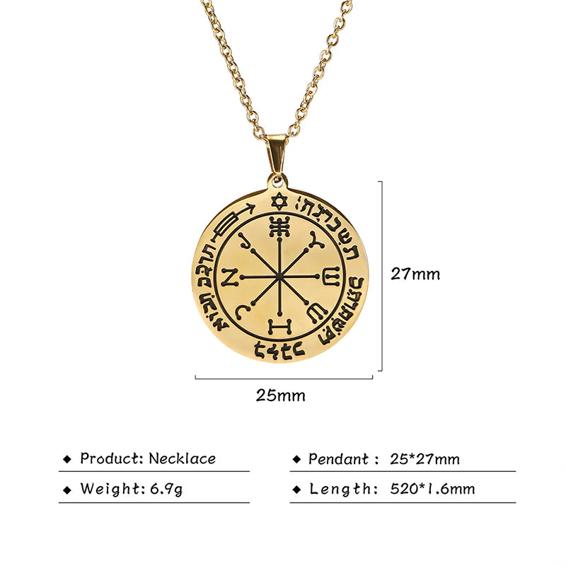 Seal of Solomon Protection Talisman Necklace — Stainless Steel