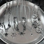 Punk Stainless Steel Star Geometry Pendant necklace for Men Hip Hop Elements Jewelry
