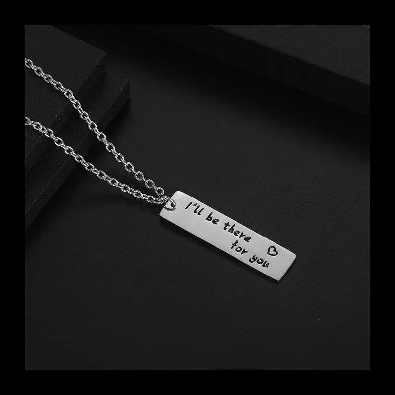 Geometric Pendant Sweater Chain — Stainless