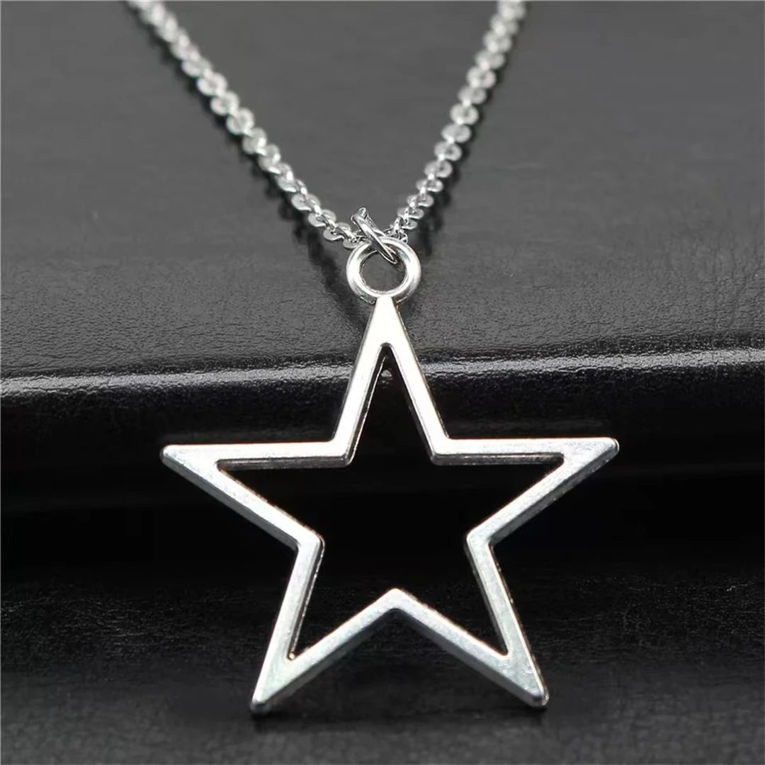 Pentagram Black Rope Necklace
