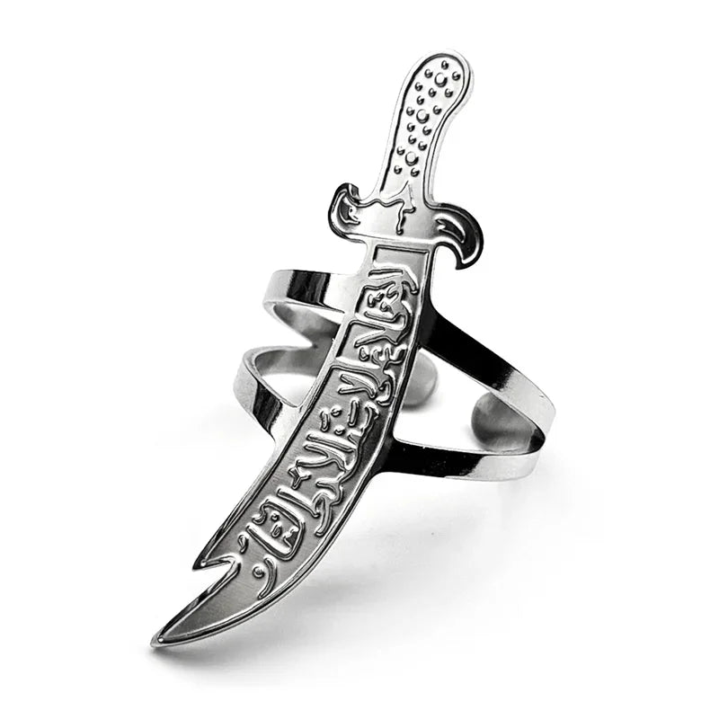 Zulfiqar Imam Ali Sword Necklace — Stainless Steel, Gold-Tone