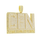 New Iced Out Bling CZ Letter Cross Pendant Necklace Various Design 5A Zircon Two Tone Color Badge Charm Men's Hip Hop