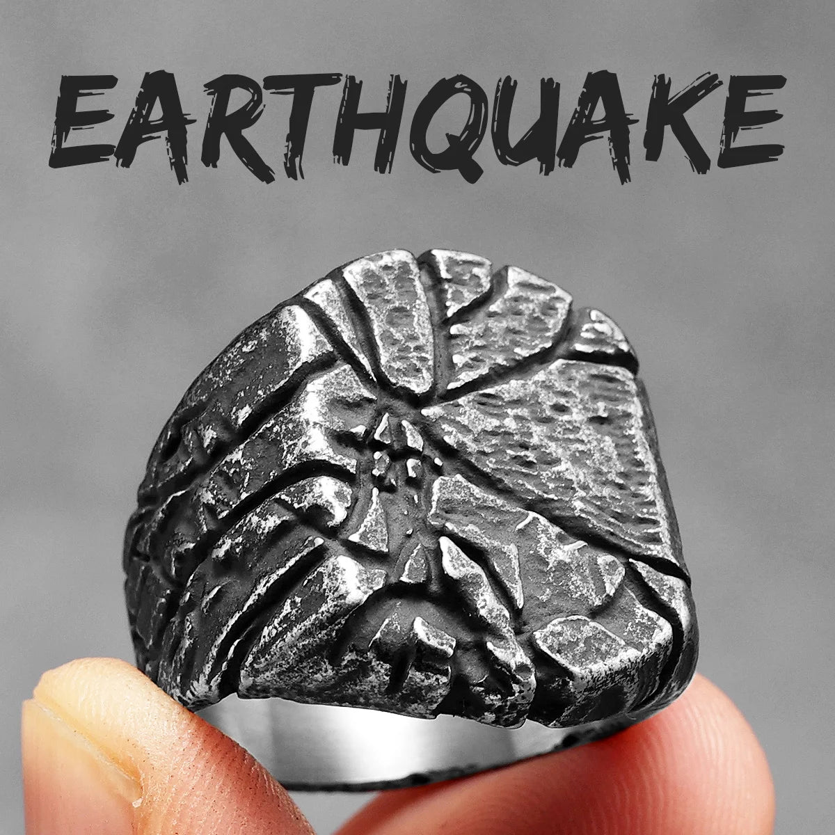 Geometry Texture Ring — Stainless Steel