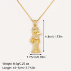 Iced Out Virgin Mary Pendant Necklace