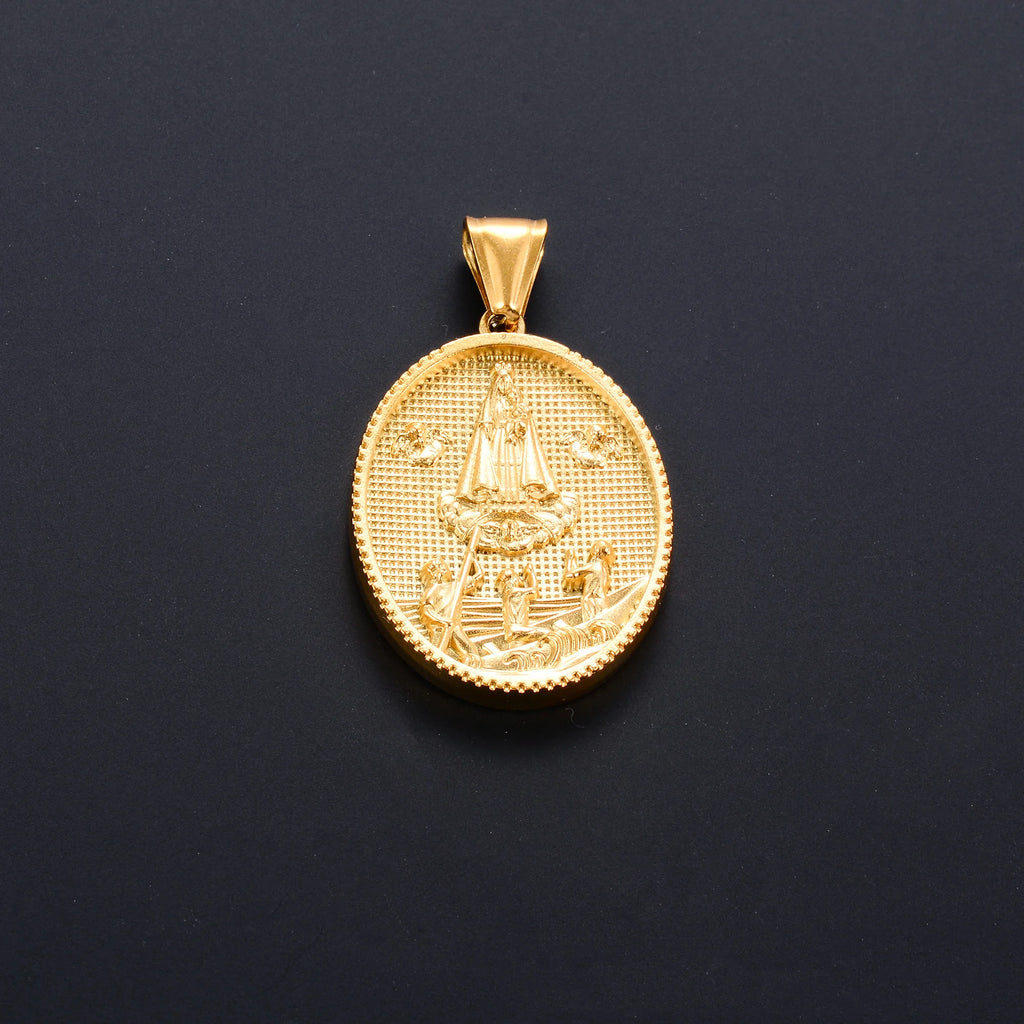 Jesus Cross Gold Pendant Necklace