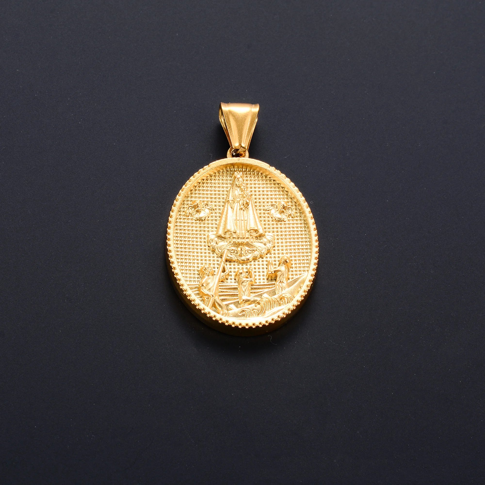 Jesus Cross Gold Pendant Necklace