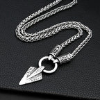 Fashion Vintage Viking Spear Pendant Stainless Steel Norse Rune necklaces For Men Women Unique Amulet Jewelry Gift Dropshipping