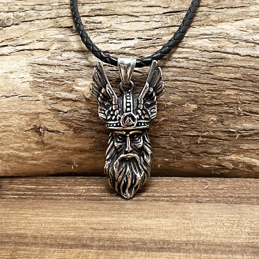 Helm of Awe Viking Amulet Necklace — Stainless Steel