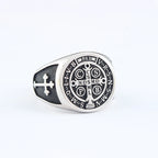 St. Benedict Cross Ring — Stainless Steel