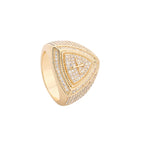 Triangle Cross Ring Sizes 8-10 — Copper Alloy