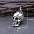 Large Gothic Skull Pendant Necklace — Stainless Steel
