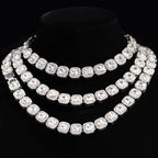 13/14/20MM HipHop Iced Out Chain Cuban Link Chain Necklace For Men Gold Silver Color Rhinestone Pave Men's Birthday Jewelry Gift