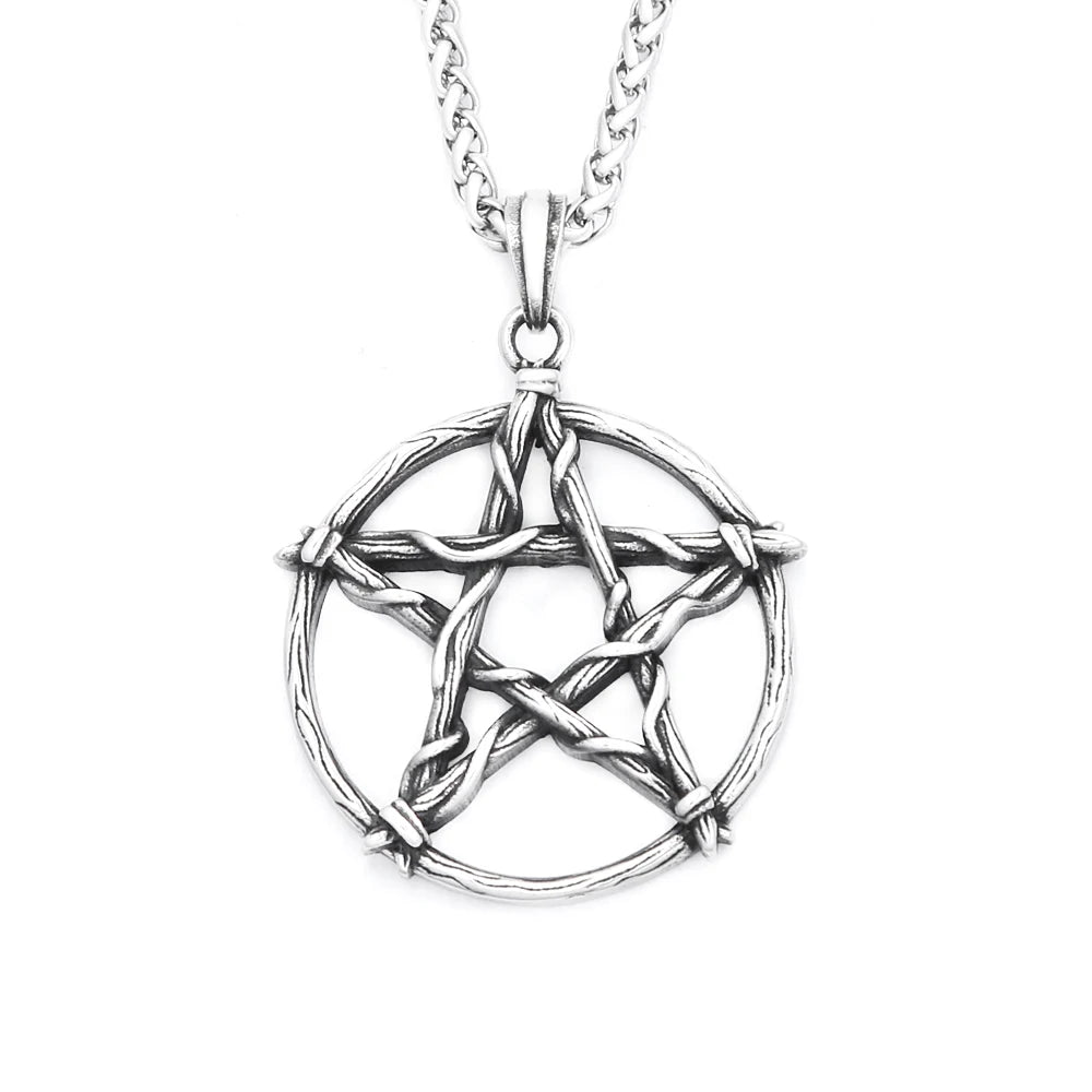 Pentagram Stainless Steel Pendant Necklace