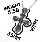 Cross Jesus Pendant Necklace Stainless Steel Retro