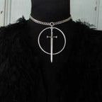 Gothic Crow Skull Necklace For Women man Fashion Vampire Bat Accessory Punk Jewelry Gift Circle Pagan Vintage Moth Charm Choker