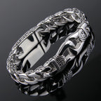 Men's Punk Silver Color Bracelet Stainless Steel Hypoallergenic Jewelry Gift Party Bangles Chain Accessory