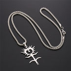 Gothic Hollow Sigil Pendant Necklace — Box Chain