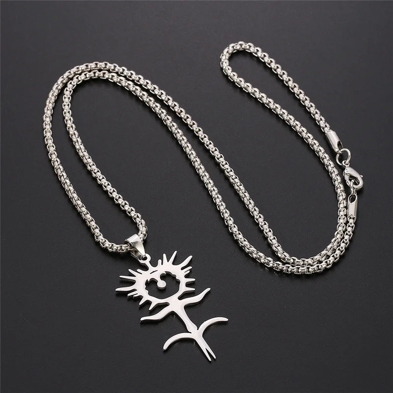 Gothic Hollow Sigil Pendant Necklace — Box Chain