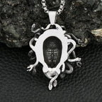 Gothic Vintage Medusa Pendant 316L Stainless Steel Punk Hip Hop Unique Snake Necklace Fashion Amulet Jewelry Gifts
