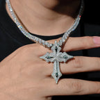 TUHE Hight Quality Cross Pendant Moissanite Spider pendant 925 Sterling Silver Pendant For Men Hip Hop Jewelry