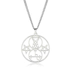 Sigil of Lucifer Lilith Seal Pendant Necklace — Stainless Steel