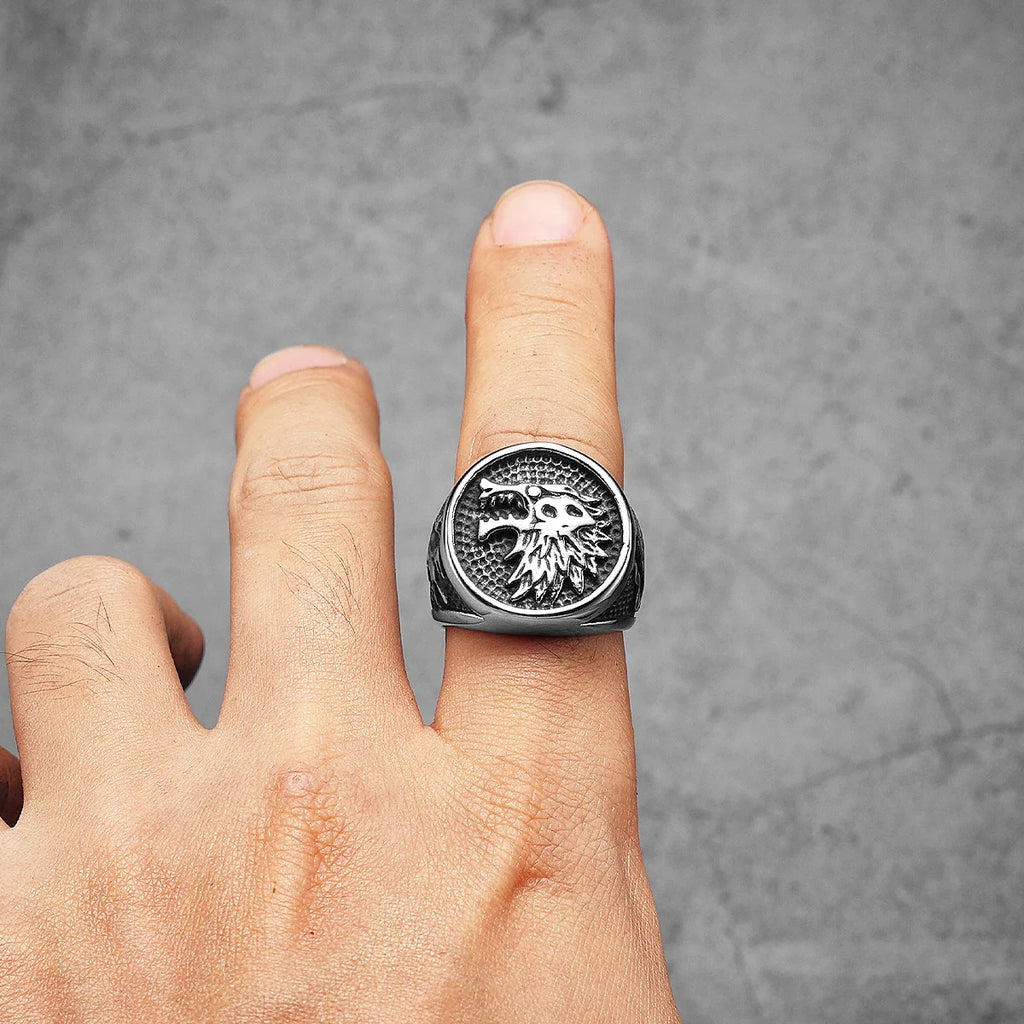 Viking Wolf Ring — Stainless Steel