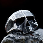 Retro Stainless Steel Robot Ghost Head Ring for Foreign Trade New Punk Hip-Hop Skull Titanium Steel Ring