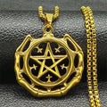 Star Celtic Steel Pendant Vintage Witch Knot Pentagram