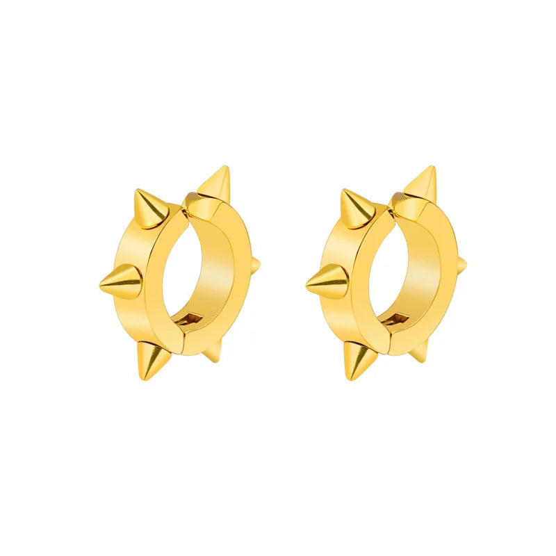 Rivet Clip Earring — Gold Stainless Steel