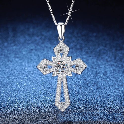 Cross Pendant Necklace — Two-tone