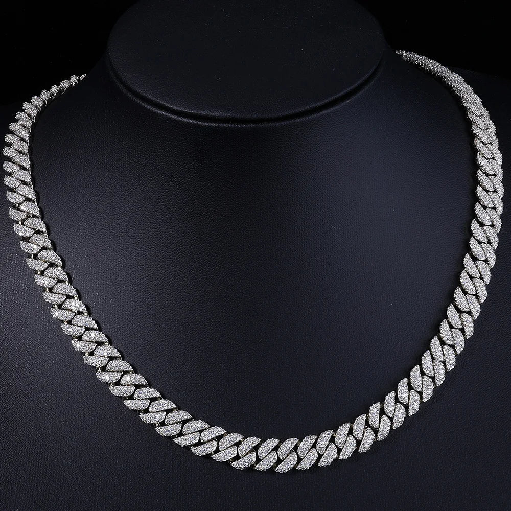 Iced Out Cuban Necklace Stainless Steel 10MM