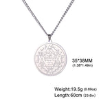 Solomon Seal Hexagram Star Pendant Necklace — Stainless Steel