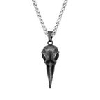 Crow Skull Pendant Necklace — Stainless Steel