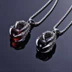 Dragon Claw Stone Pendant — Stainless Steel
