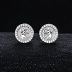 Iced Out Angel Stud Earrings — 925 Silver