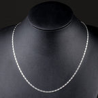 New 925 Sterling Silver fine 2MM flat Clavicle chains Necklaces for Men Women wedding party Jewelry Christmas gifts 40-75cm