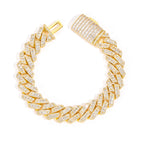 Iced Out Cuban Chain Necklace Stainless Steel 14MM