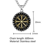 Viking Vegvisir Stainless Steel Pendant Necklace