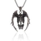 Delicate Antique Silver Color Seraph Prayer Good Luck Necklace Pendant Men Women Anniversary Amulet Jewelry Gift