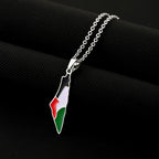 Palestine Map Pendant Necklace
