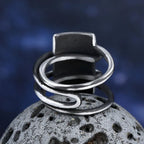 Viking Hammer Geometric Band Ring for Men — Stainless Steel