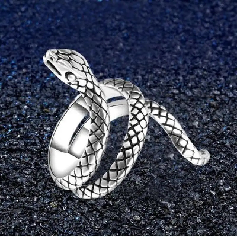 New European and American Retro Paint Soul Snake Men's and Women's General Ring Gift