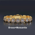 Tennis Necklace Moissanite VVS1 10MM Cluster